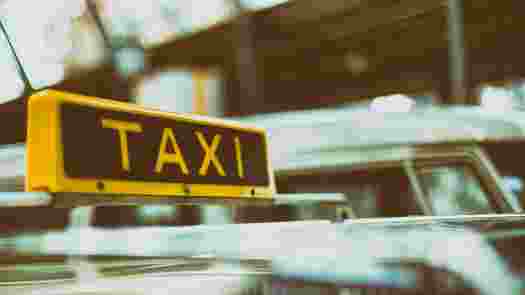 taxi sign.
