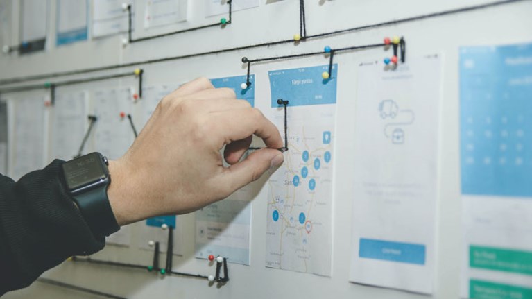 Mockups på app. Foto.