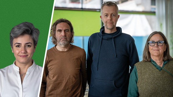 Najmeh Abiri, Magnus Erlandsson, Lars Råberg och Katharina Ornstein