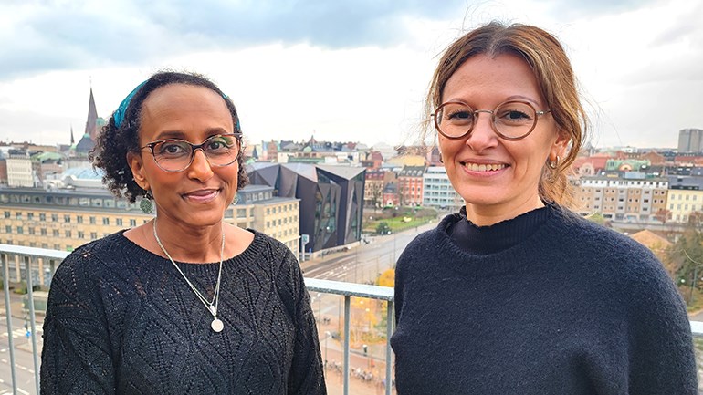 Annica Markström och Maria Grönte vid institutionen för socialt arbete, Malmö universitet