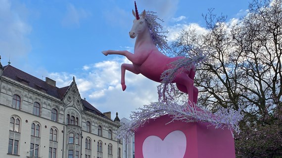 Enhörning vid Gustav Adolfs torg