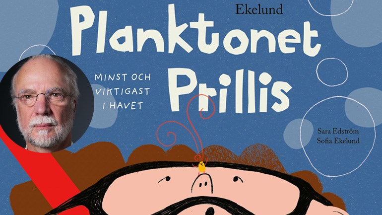 Porträtt på Nils Ekelund och bokens framsida