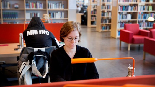 Student i tysta zonen