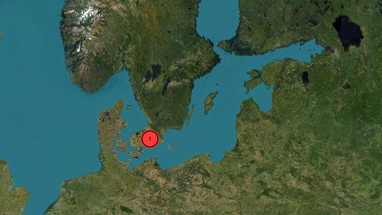 Map of south Sweden