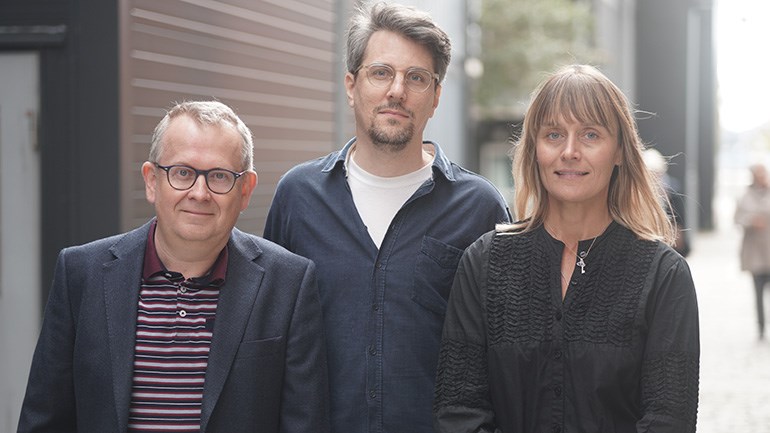 Gruppbild på de tre forskarna