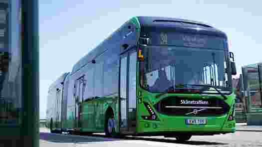 Green bus.
