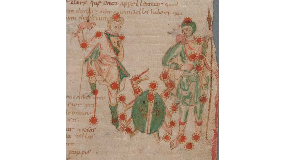 Two warriors. Illustration