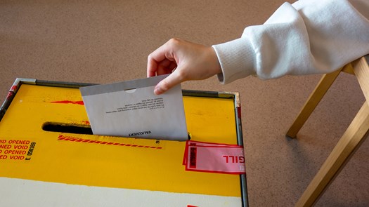 Ballot paper for the European Parliament elections
