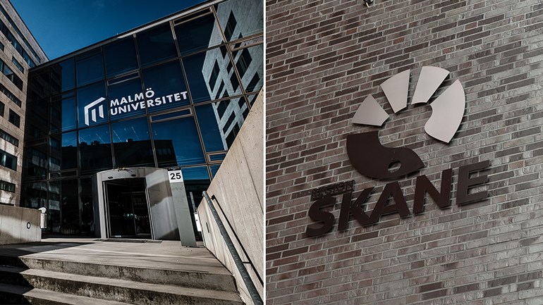 Fasader från Malmö universitet och Region Skåne