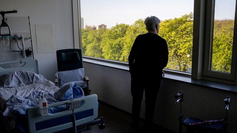 Patient på sjukhus.