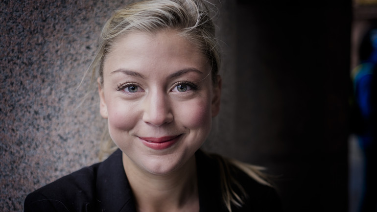 Sofia Andersson student från Malmö Högskola som praktiserar på Utrikesdepartementet i Stockholm.