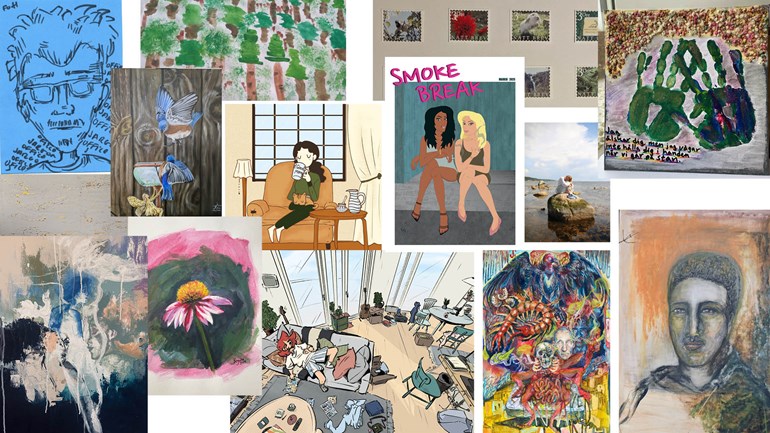 Konstverk från deltagare vårens 2026