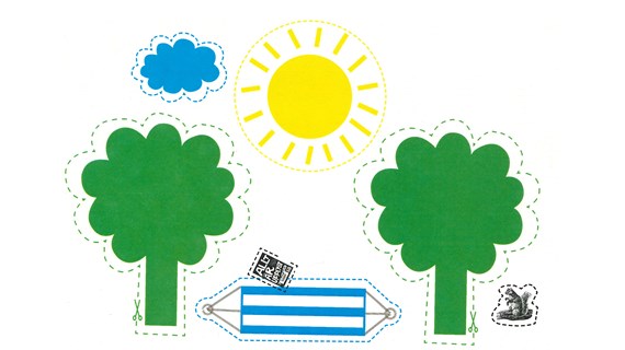 Sol, träd och läsning i hängmattan