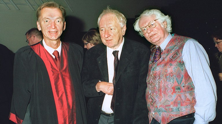 Rektor Lennart Olaussson, Tomas Tranströmer och Robert Bly
