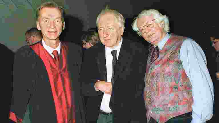 Rektor Lennart Olaussson, Tomas Tranströmer och Robert Bly