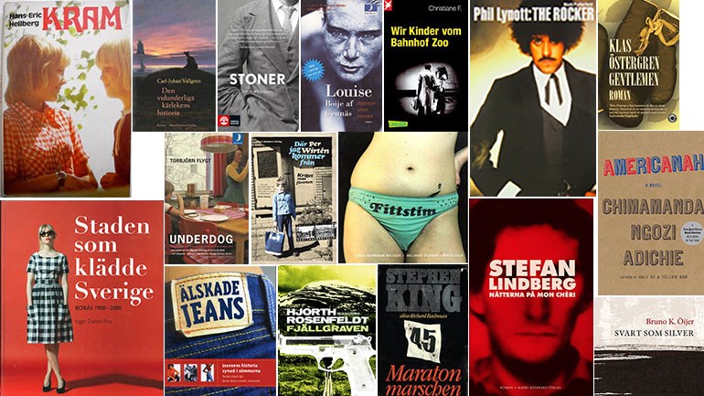 Bilder på böckerna som är med i utställningen