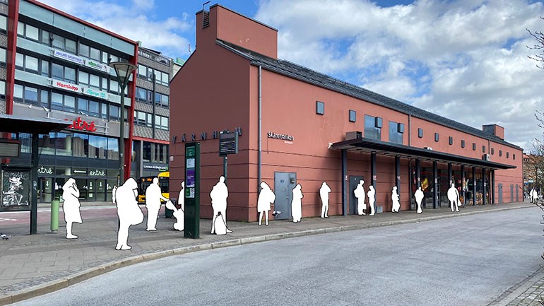 busshållplats vid Värnhemstorget