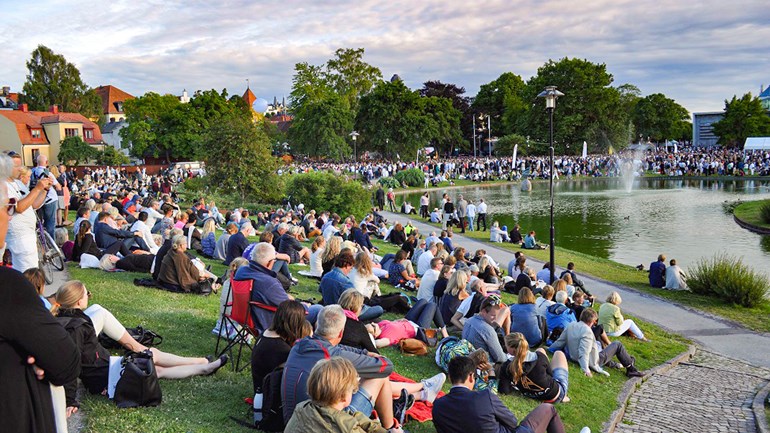 Besökare vid Almedalsveckan, Visby.