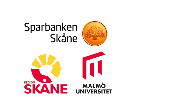 Logotyper för Sparbankens Skåne, Region Skåne och Malmö universitet