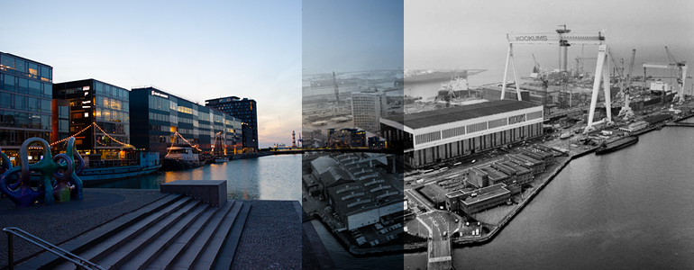 Malmö University now and then.